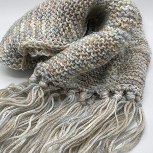 Knitted Scarf / Winter Scarf / Grey Scarf / Scarf for Women / Knit Scarf / Long